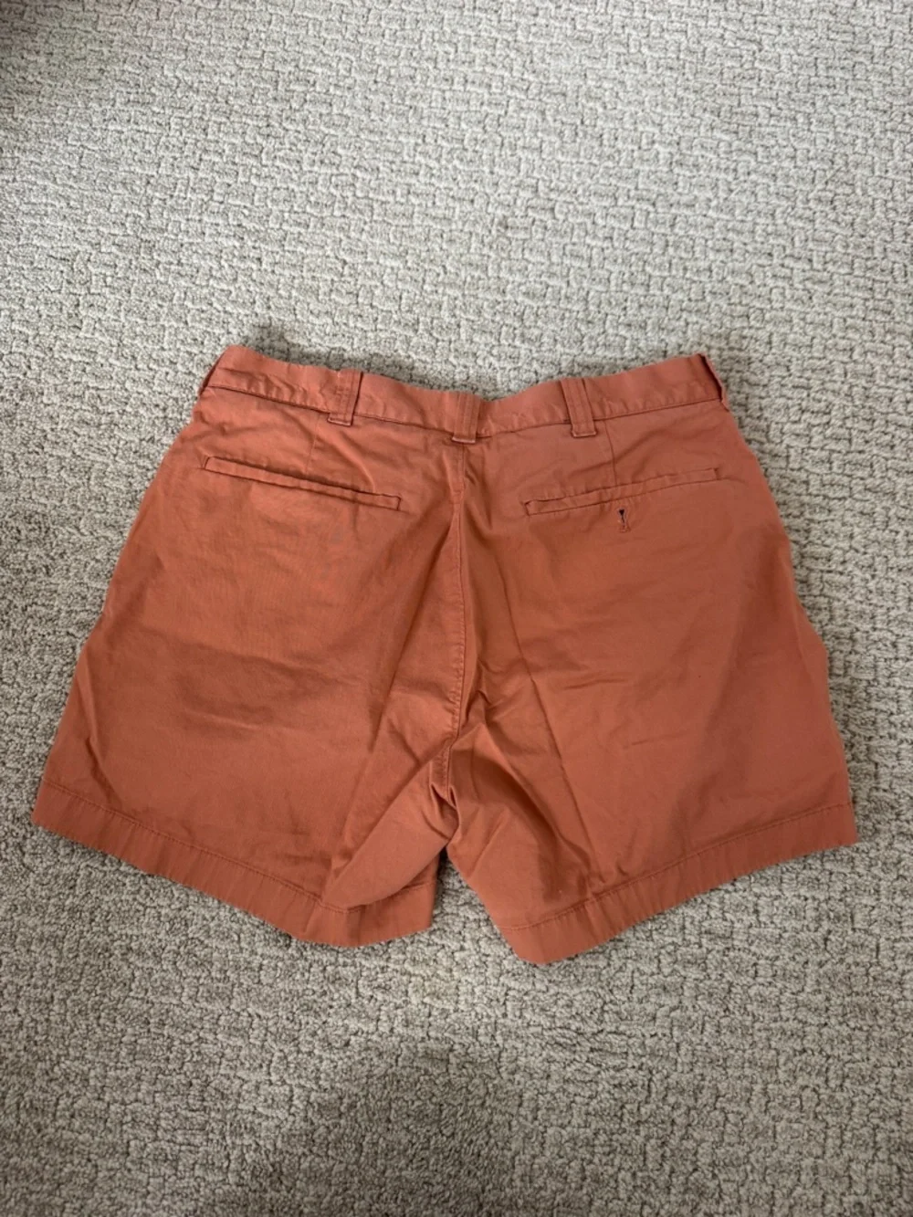 J. Crew Men’s Flat Front Shorts in Rust Orange